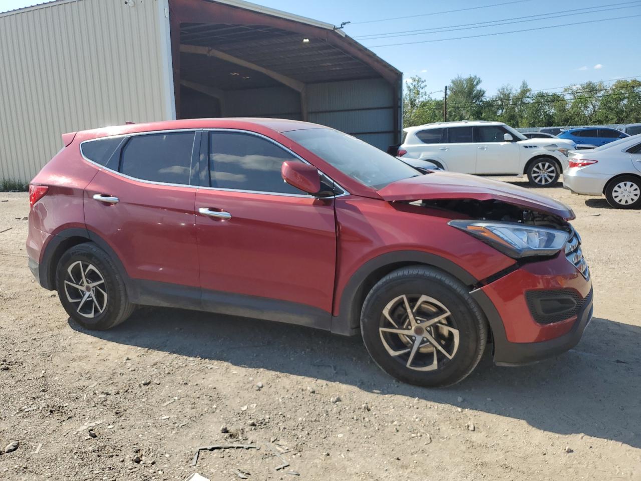 2013 Hyundai Santa Fe VIN 5XYZT3LB6DG114596 Copart auction photo, front end / undercarriage damage thumbnail 4