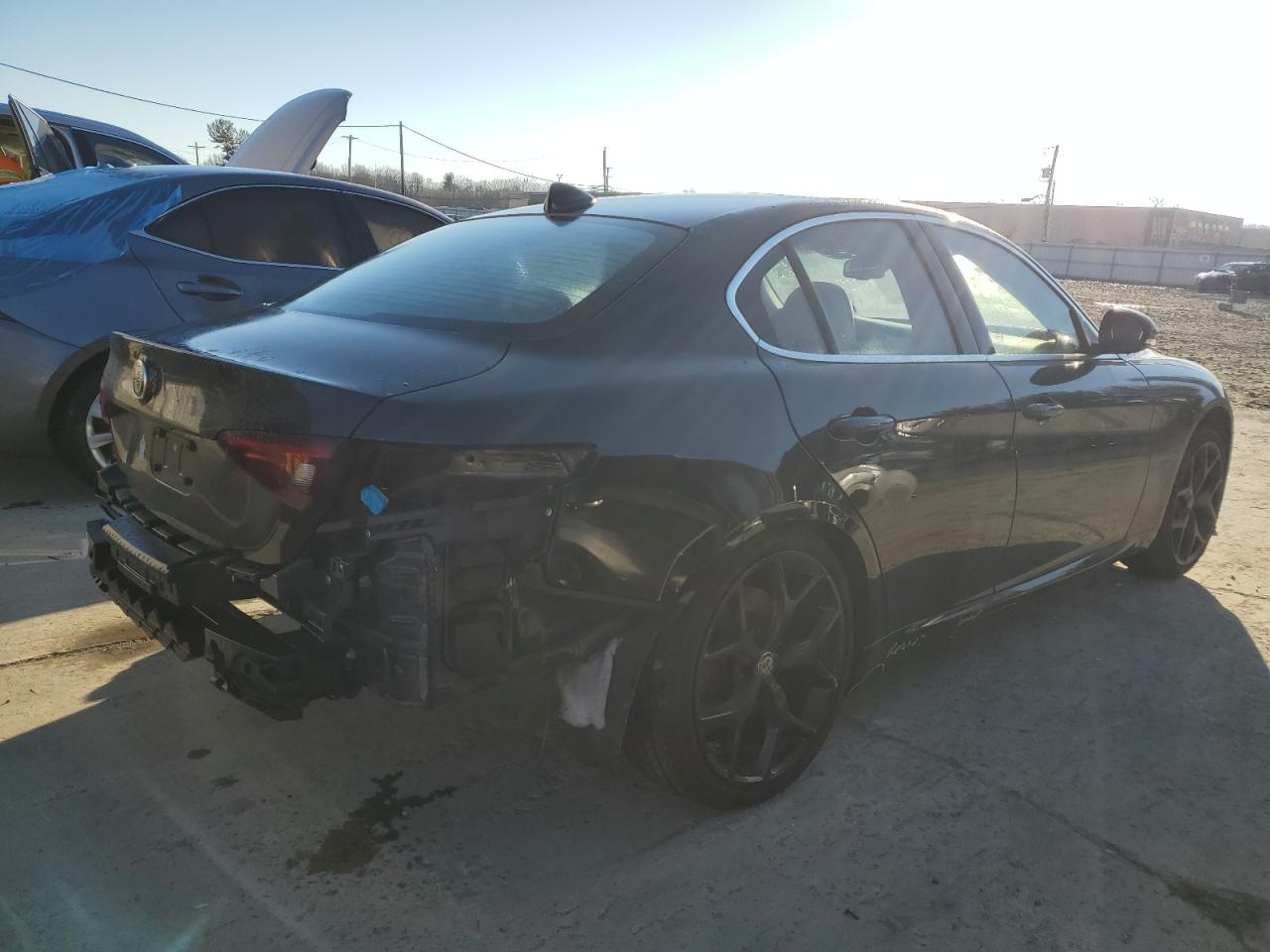 2021 Alfa Romeo Giulia VIN ZARFANBN4M7645427 Copart auction photo, rear end / undercarriage damage thumbnail 3