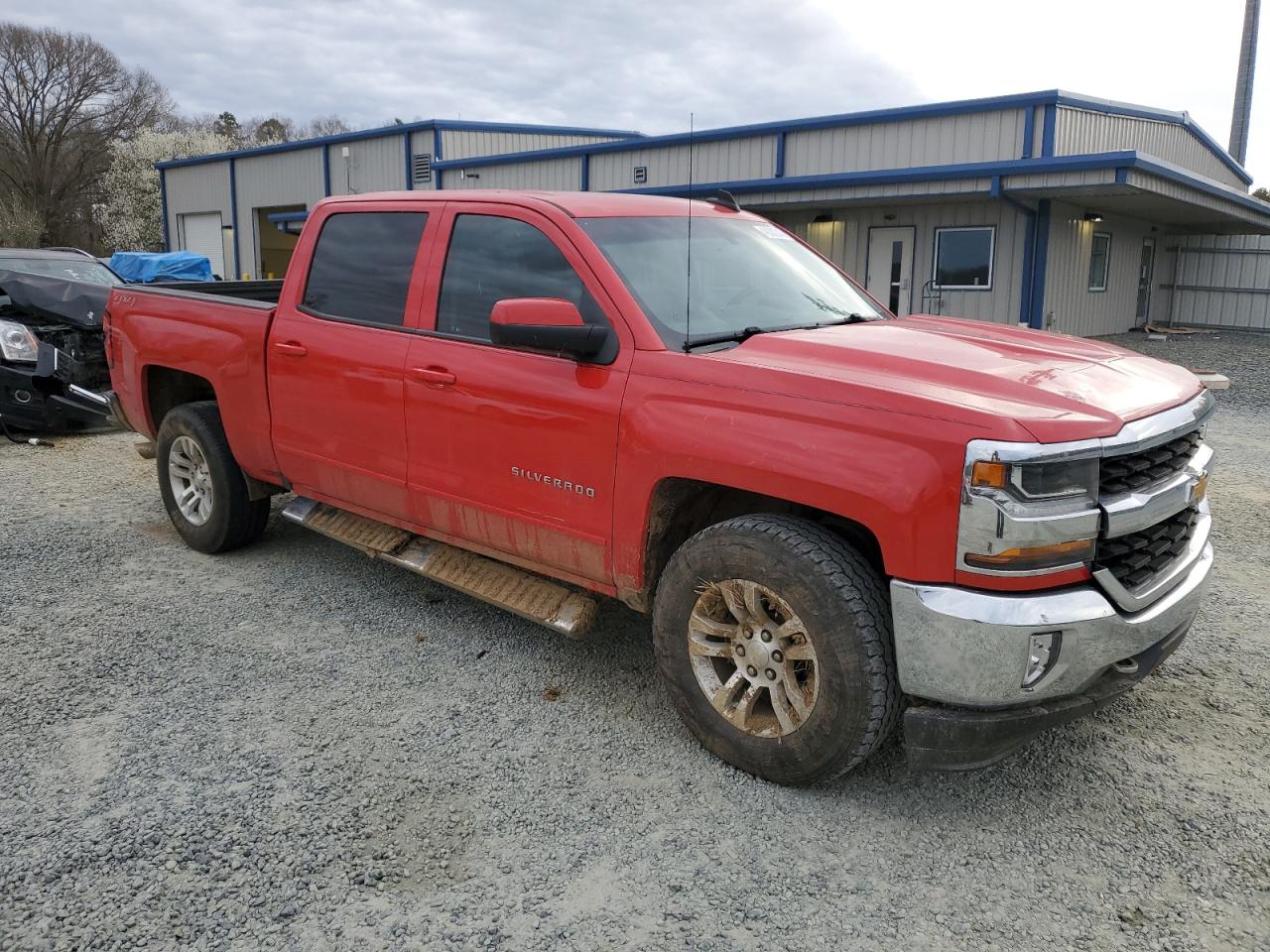 2018 Chevrolet Silverado VIN 3GCUKREC6JG128114 Copart auction photo, side damage thumbnail 4