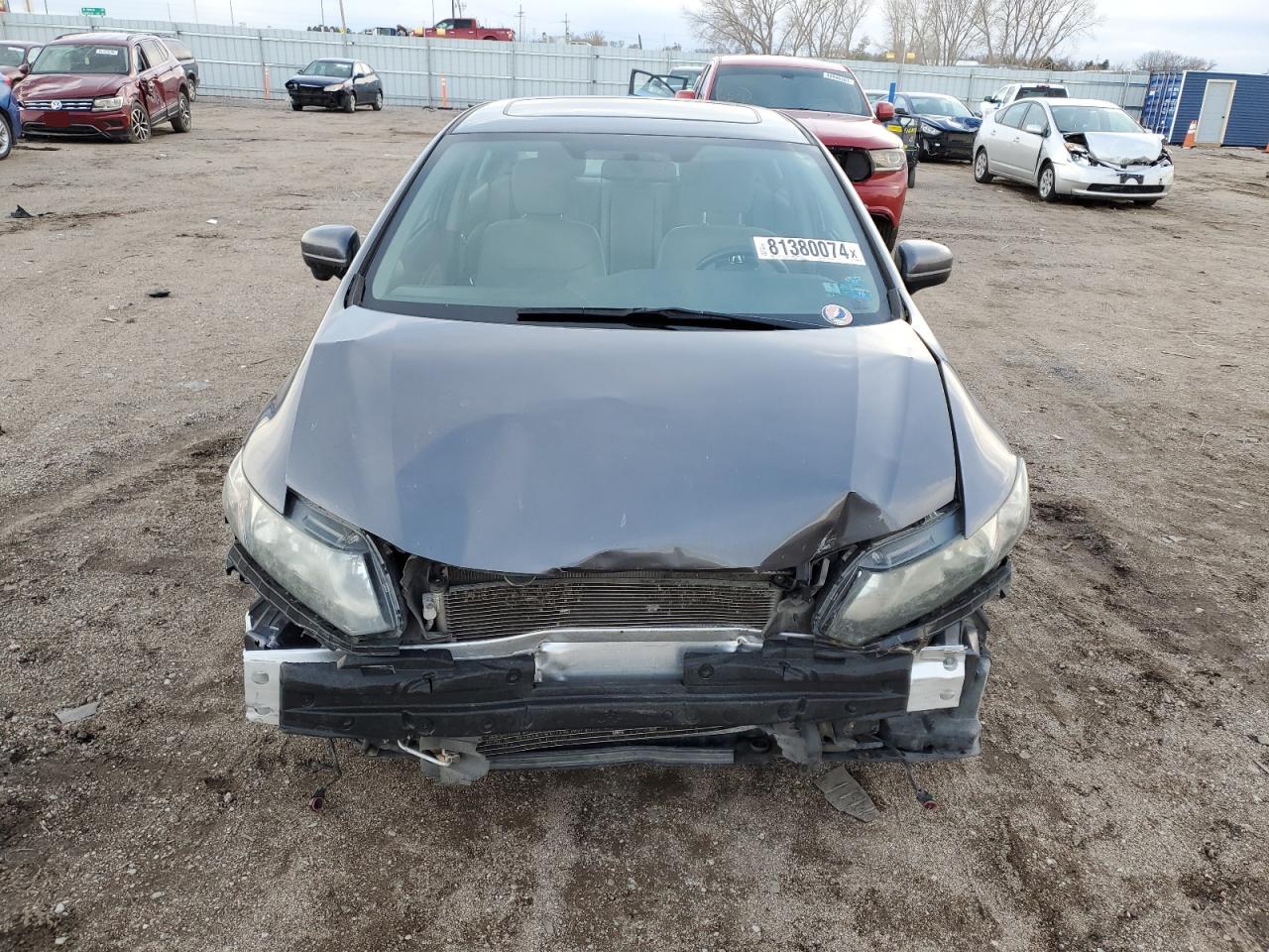 2015 Honda Civic VIN 2HGFB2F93FH501315 Copart auction photo, front end damage thumbnail 5