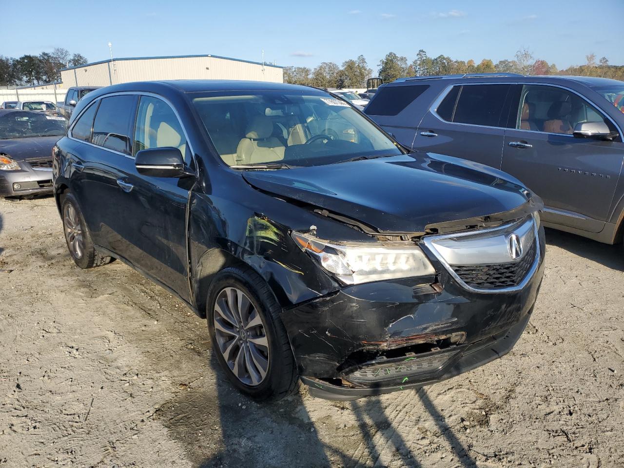 2015 Acura MDX VIN 5FRYD3H42FB013647 Copart auction photo, front end damage thumbnail 4
