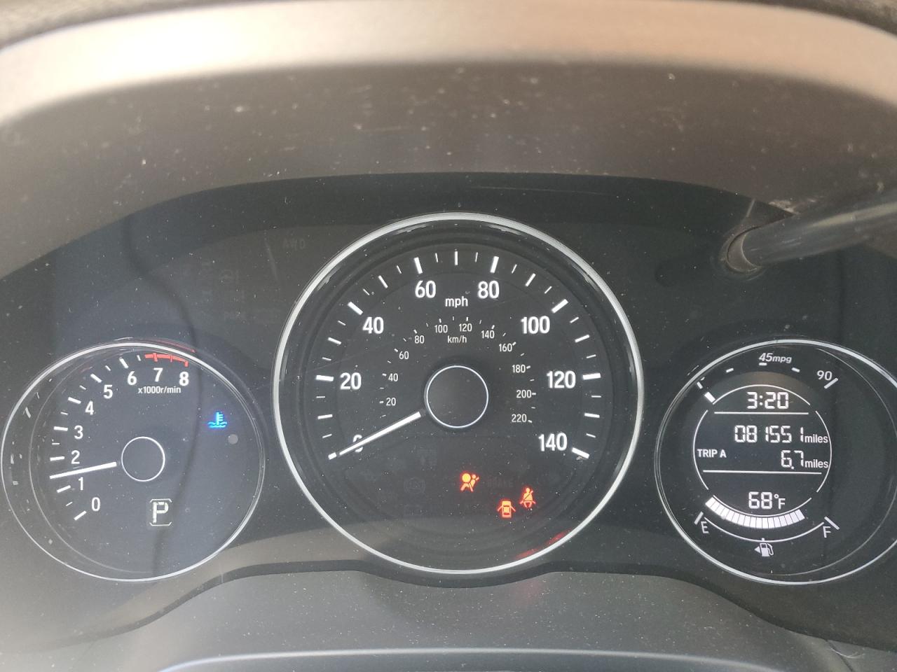 2019 Honda HR-V VIN 3CZRU6H38KM709234 Copart auction photo, front end / undercarriage damage thumbnail 9