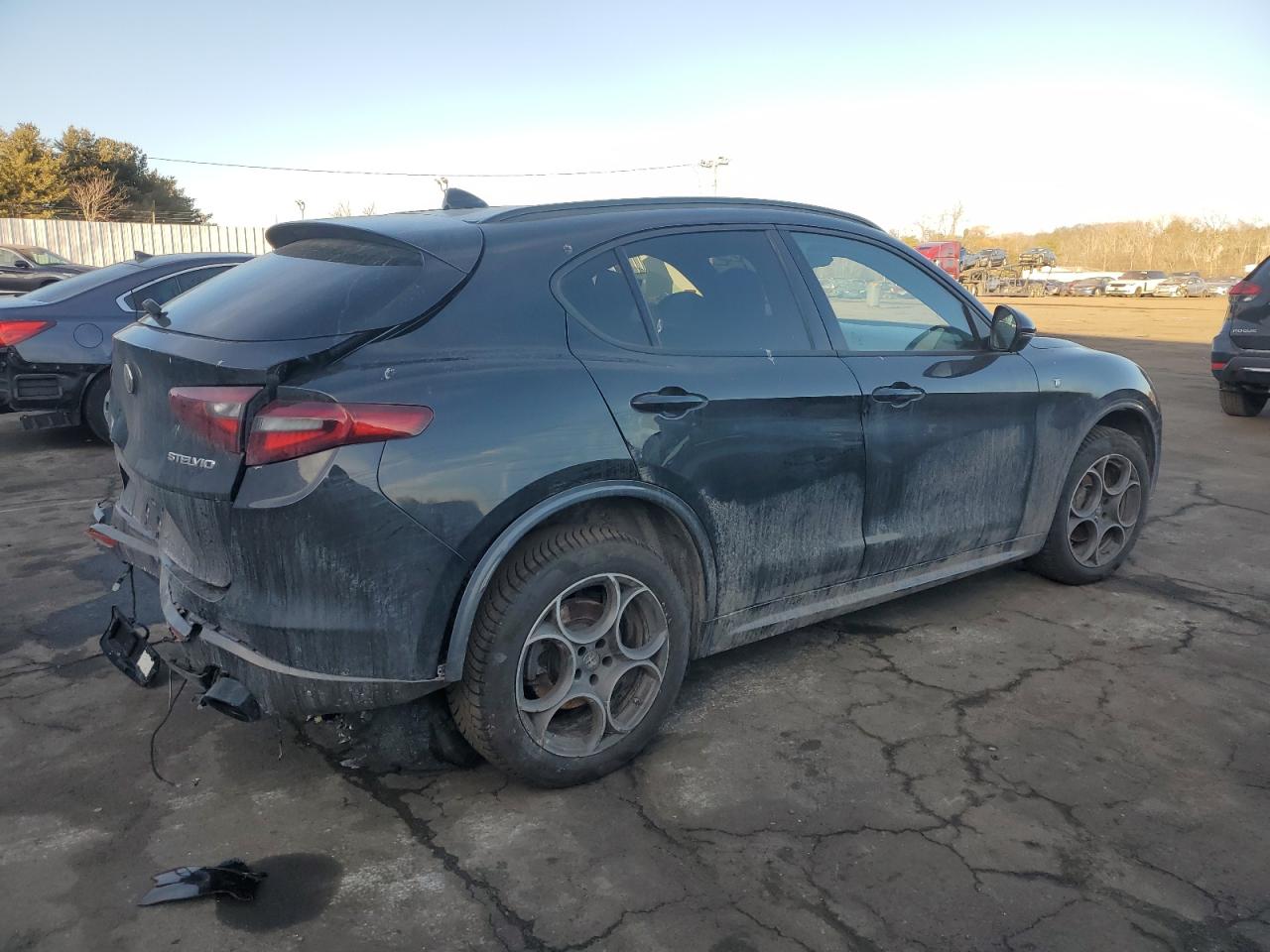 2022 Alfa Romeo Stelvio VIN ZASPAKBN3N7D27014 Copart auction photo, rear end / mechanical damage thumbnail 3