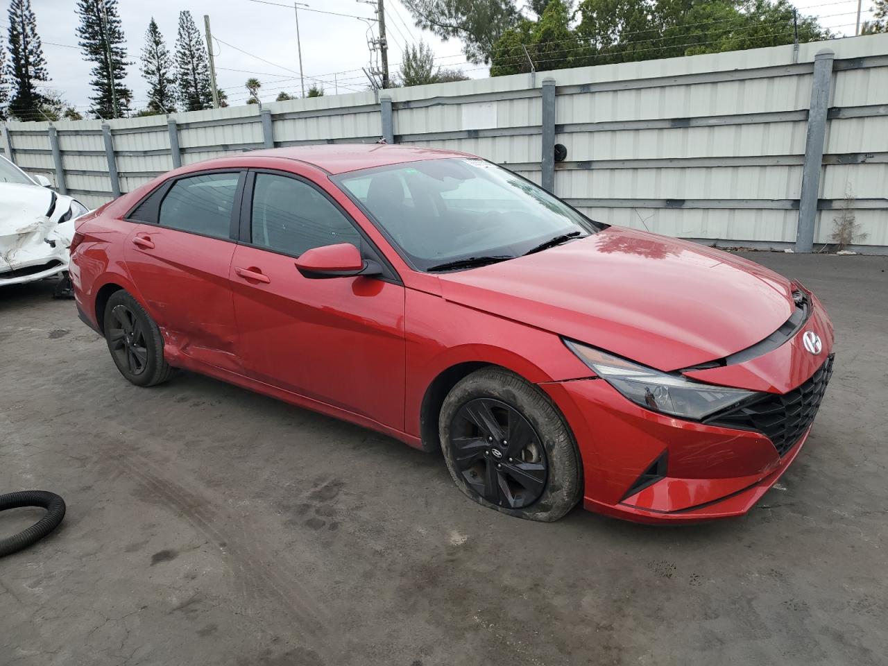 2021 Hyundai Elantra VIN 5NPLM4AG6MH002400 Copart auction photo, side / front end damage thumbnail 4