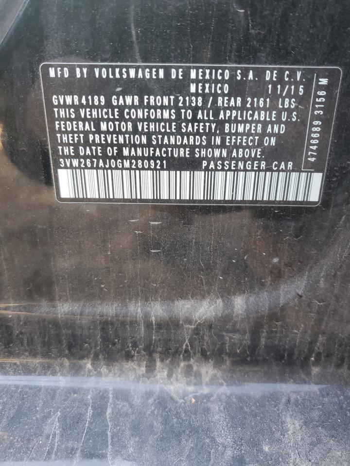 2016 Volkswagen Jetta VIN 3VW267AJ0GM280921 Copart auction photo, front end damage thumbnail 12