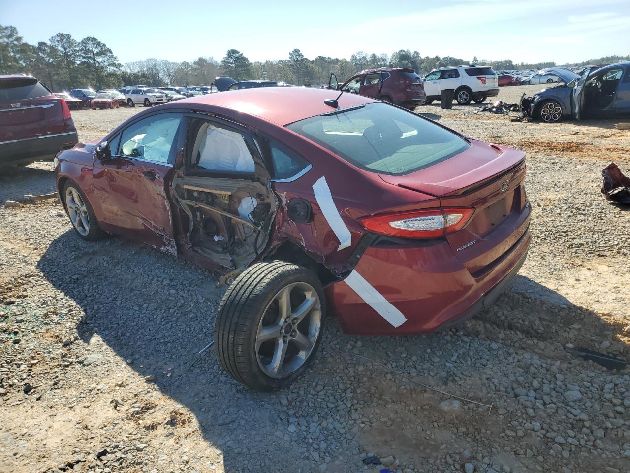 2015 Ford Fusion VIN 1FA6P0HD7F5115239 Copart auction photo, side / undercarriage damage thumbnail 2