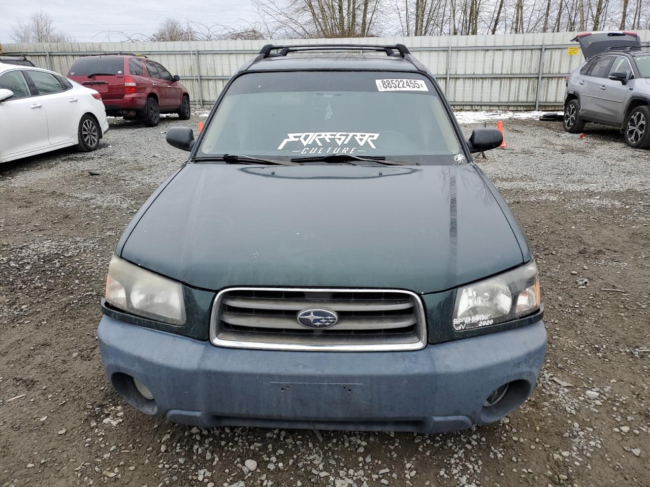 2003 Subaru Forester VIN JF1SG63663H745712 Copart auction photo, side / front end damage thumbnail 5