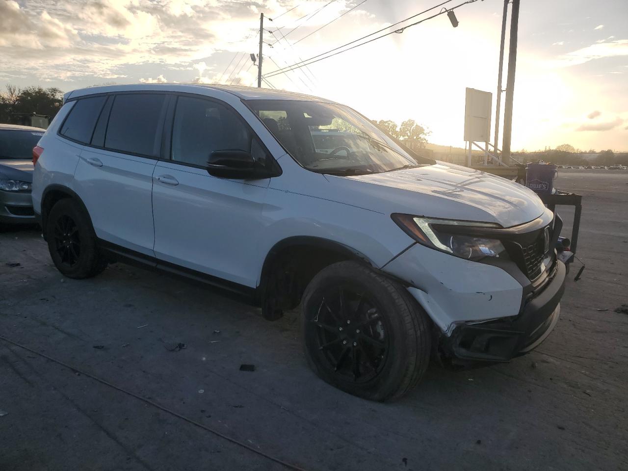2021 Honda Passport VIN 5FNYF8H57MB004764 Copart auction photo, undercarriage / front end damage thumbnail 4
