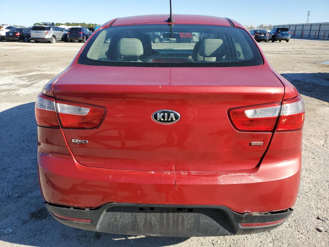 2015 KIA Rio VIN KNADM4A33F6469768 Copart auction photo, front end / rear end damage thumbnail 6