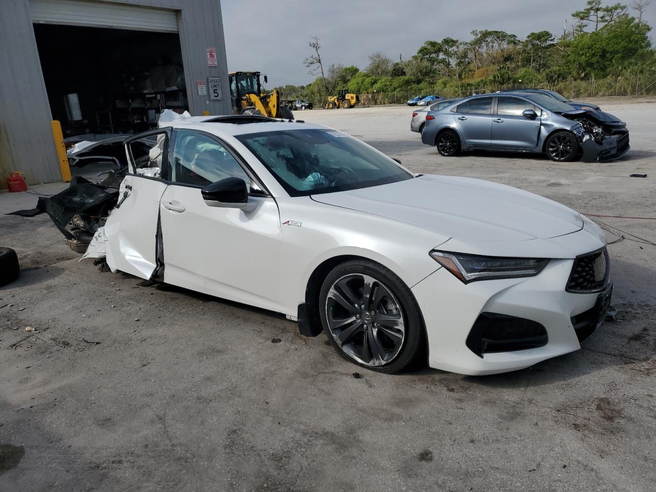 2021 Acura TLX VIN 19UUB6F52MA004697 Copart auction photo, all over damage thumbnail 4