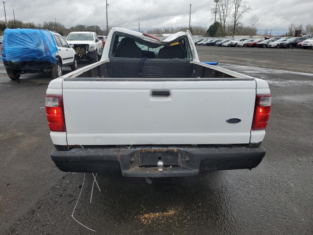 2003 Ford Ranger VIN 1FTYR10U23PA80978 Copart auction photo, front end / top/roof damage thumbnail 6
