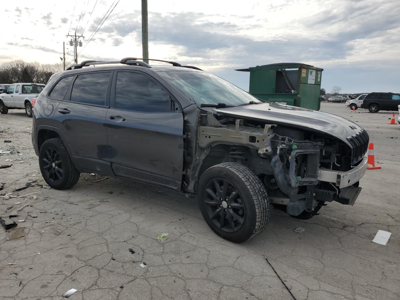 2014 Jeep Grand Cherokee VIN 1C4PJMCS2EW301163 Copart auction photo, front end damage thumbnail 4