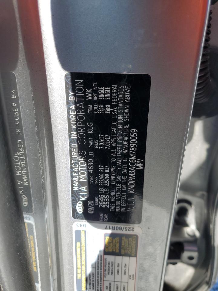 2021 KIA Sportage VIN KNDPM3AC6M7890059 Copart auction photo, front end damage thumbnail 13