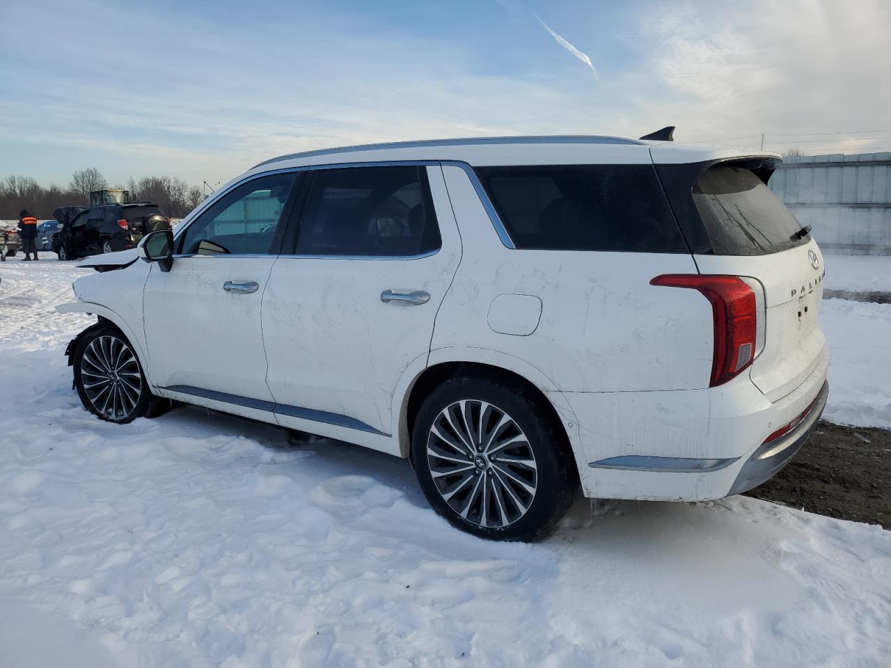 2023 Hyundai Palisade VIN KM8R7DGE8PU542084 Copart auction photo, front end damage thumbnail 2