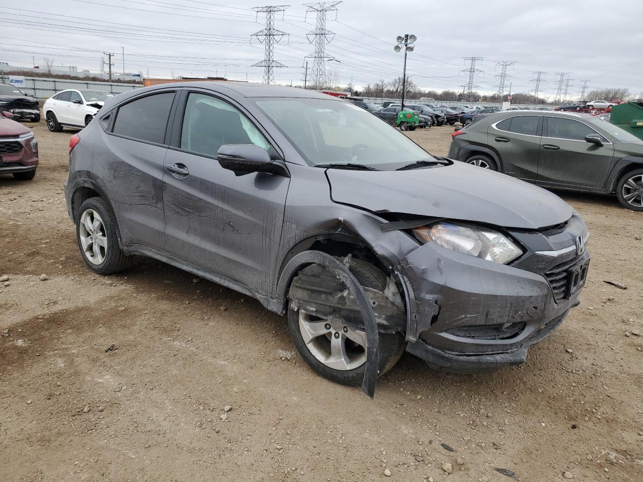 2016 Honda HR-V VIN 3CZRU6H58GM713339 Copart auction photo, front end damage thumbnail 4