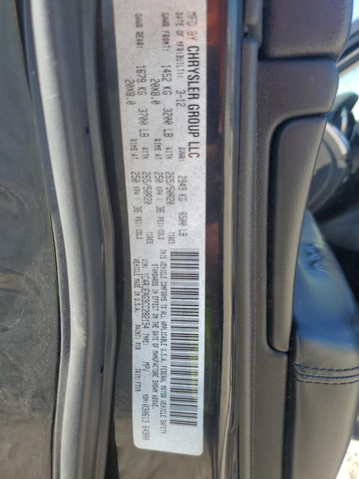2012 Jeep Grand Cherokee VIN 1C4RJEAG9CC282154 Copart auction photo, minor dent/scratches damage thumbnail 15