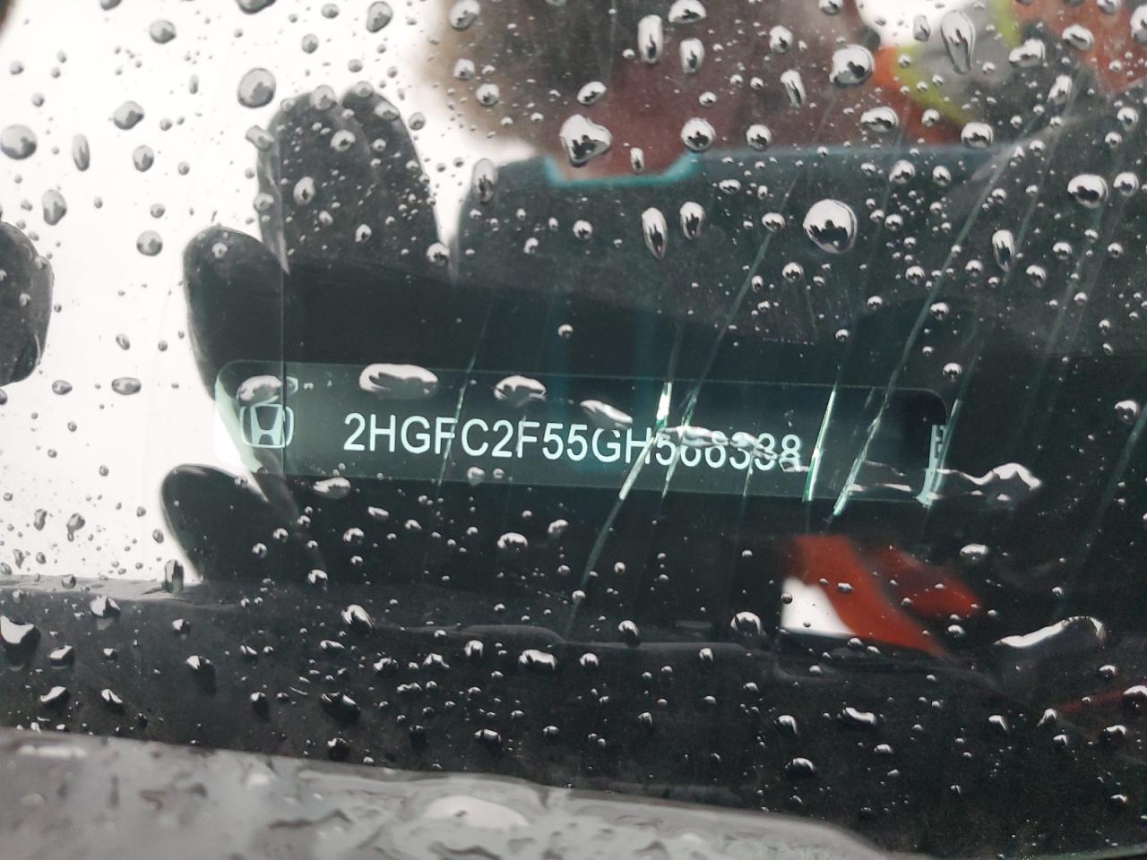 2016 Honda Civic VIN 2HGFC2F55GH566338 Copart auction photo, frame damage damage thumbnail 14
