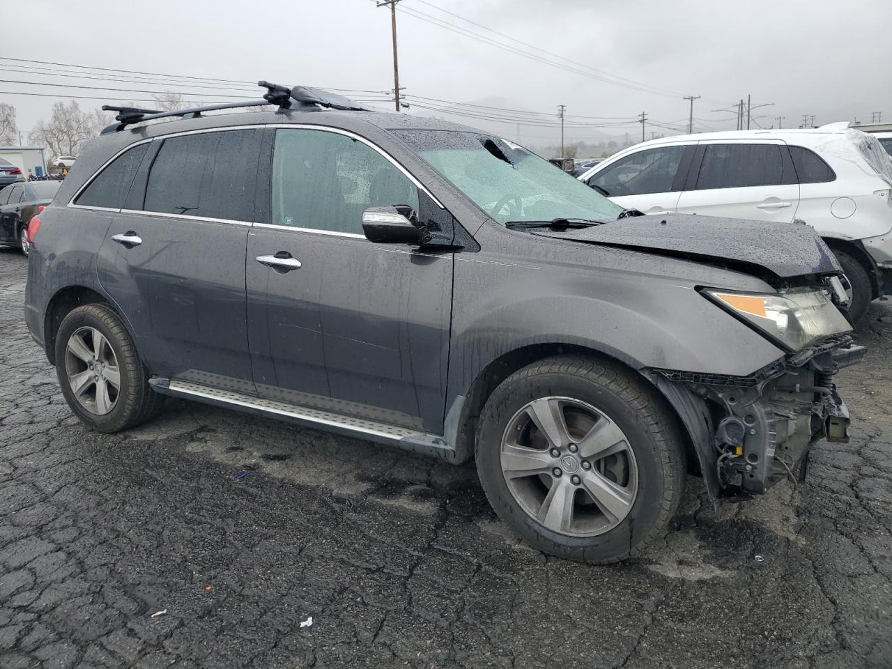 2011 Acura MDX VIN 2HNYD2H42BH513656 Copart auction photo, front end / side damage thumbnail 4