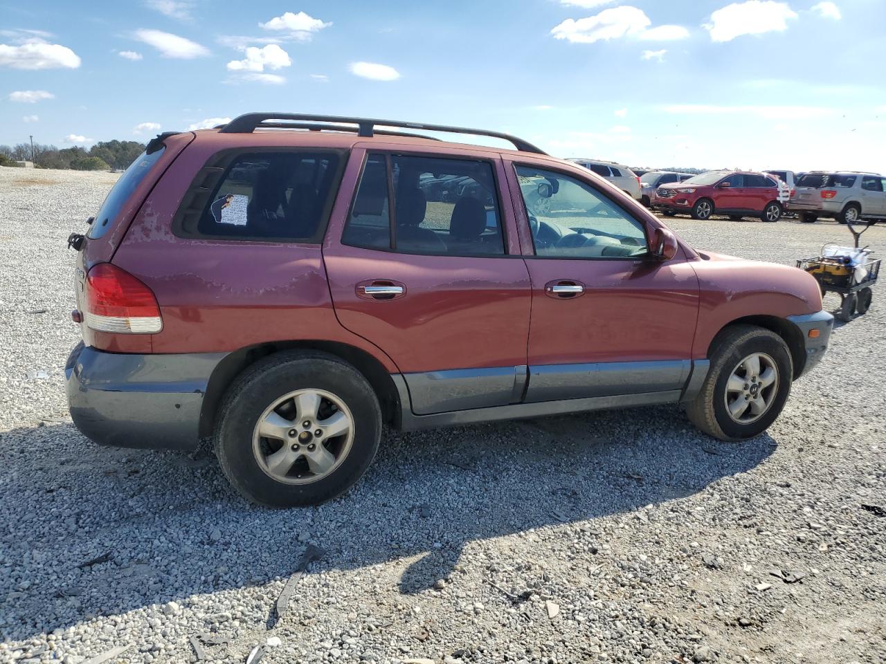 2005 Hyundai Santa Fe VIN KM8SC13E25U975169 Copart auction photo, rear end / side damage thumbnail 3