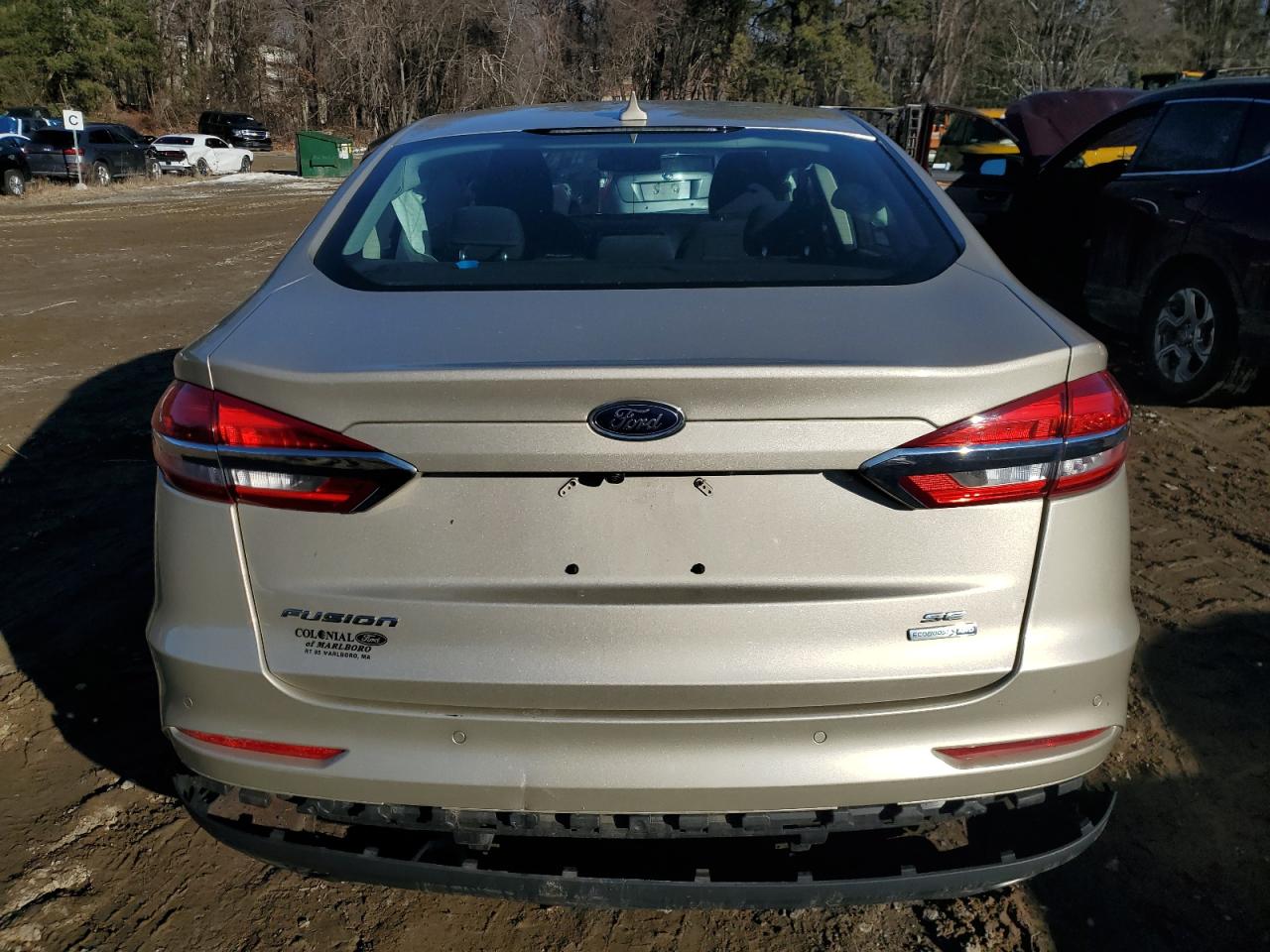 2019 Ford Fusion VIN 3FA6P0T95KR156964 Copart auction photo, side / rear end damage thumbnail 6