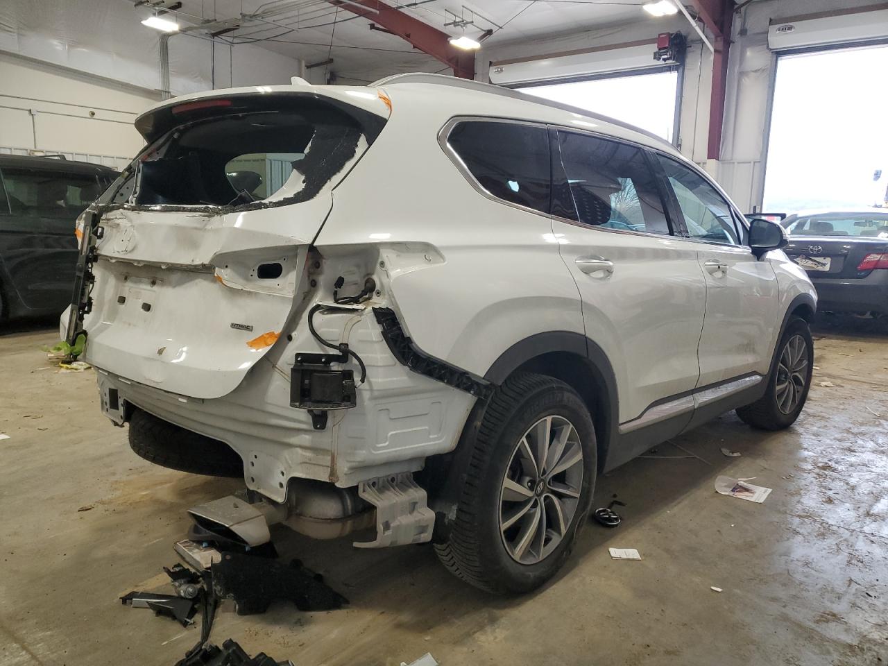 2020 Hyundai Santa Fe VIN 5NMS3CAD8LH303972 Copart auction photo, all over damage thumbnail 3