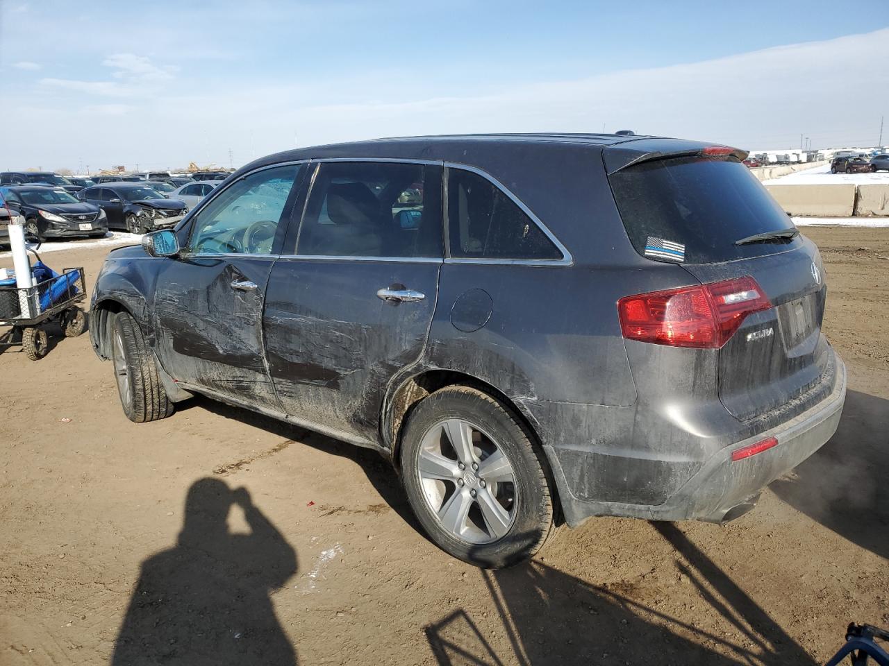 2011 Acura MDX VIN 2HNYD2H67BH510303 Copart auction photo, side damage thumbnail 2