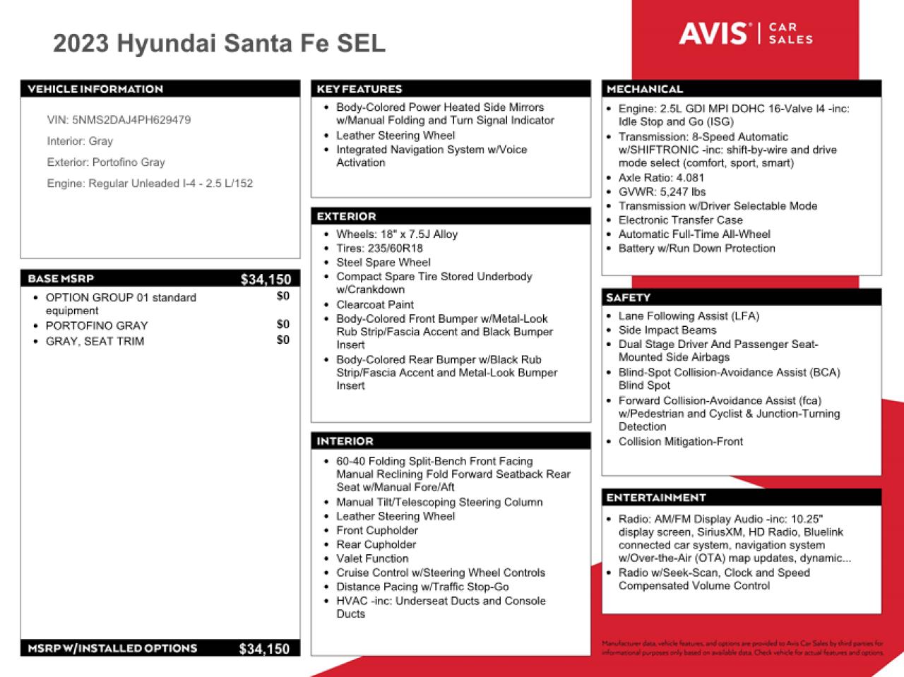 2023 Hyundai Santa Fe VIN 5NMS2DAJ4PH629479 Copart auction photo, side damage thumbnail 13