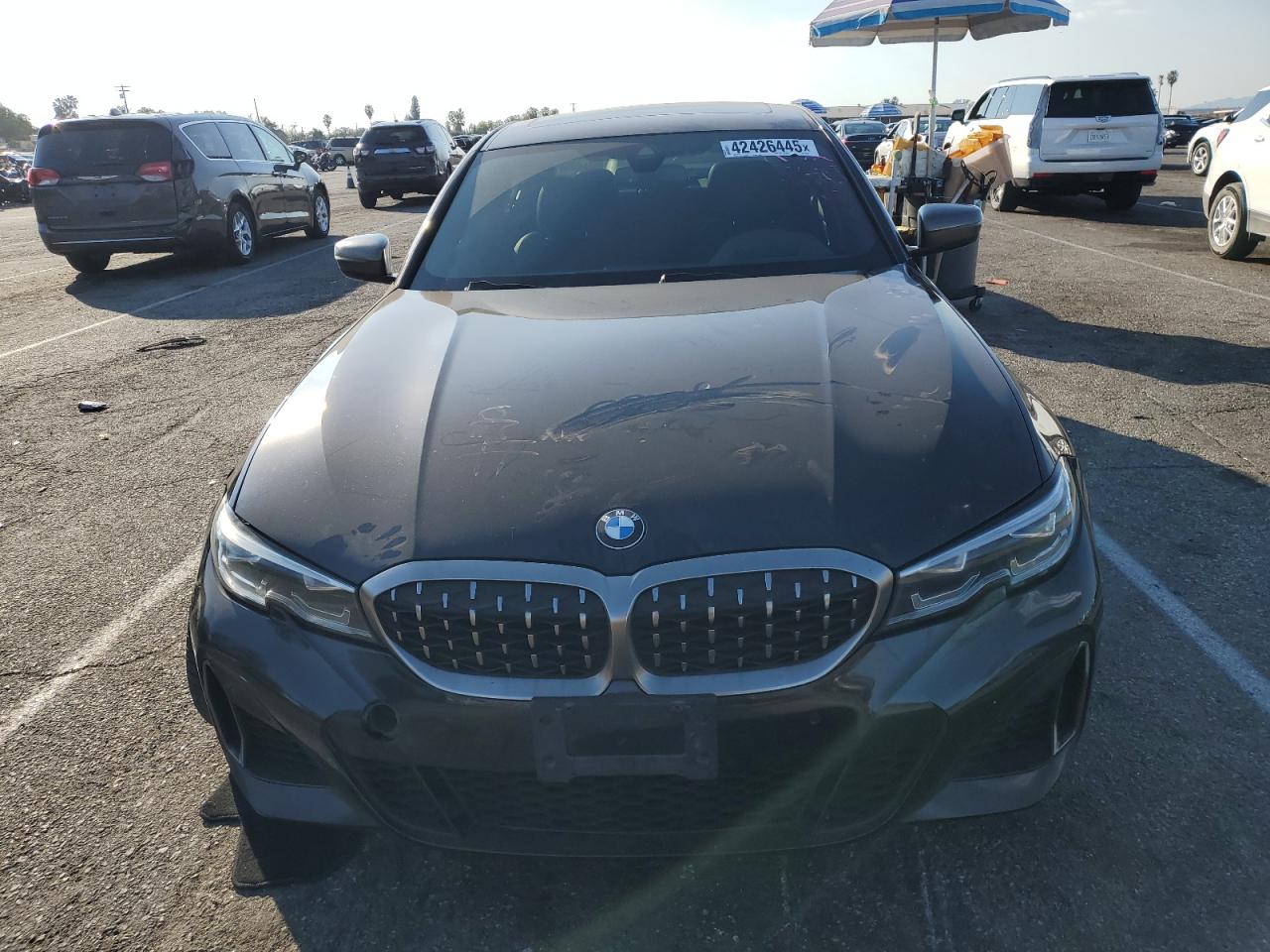 2020 BMW M3 VIN WBA5U7C01LFH05549 Copart auction photo, front end / side damage thumbnail 5