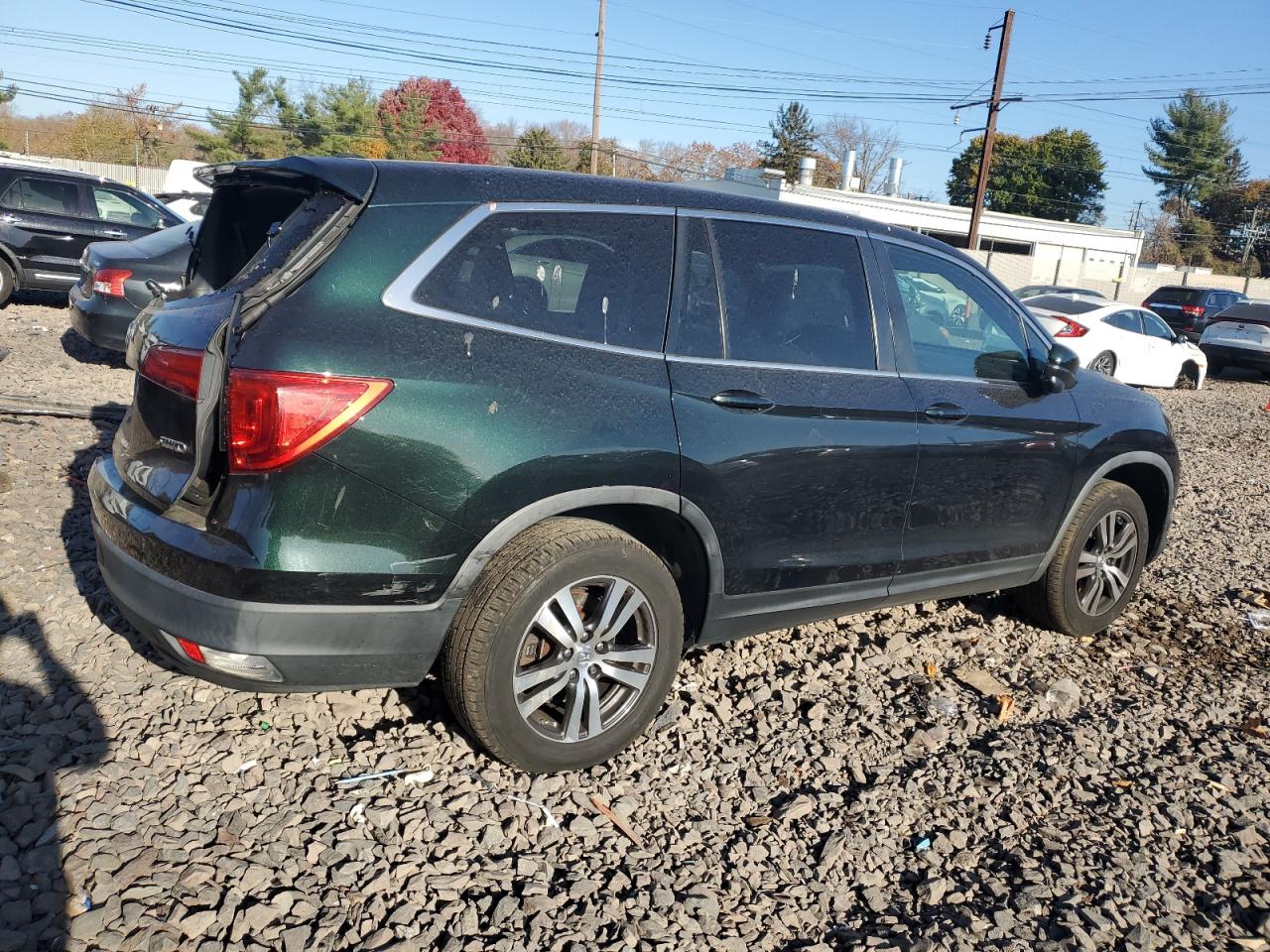 2016 Honda Pilot VIN 5FNYF6H5XGB095652 Copart auction photo, rear end / side damage thumbnail 3