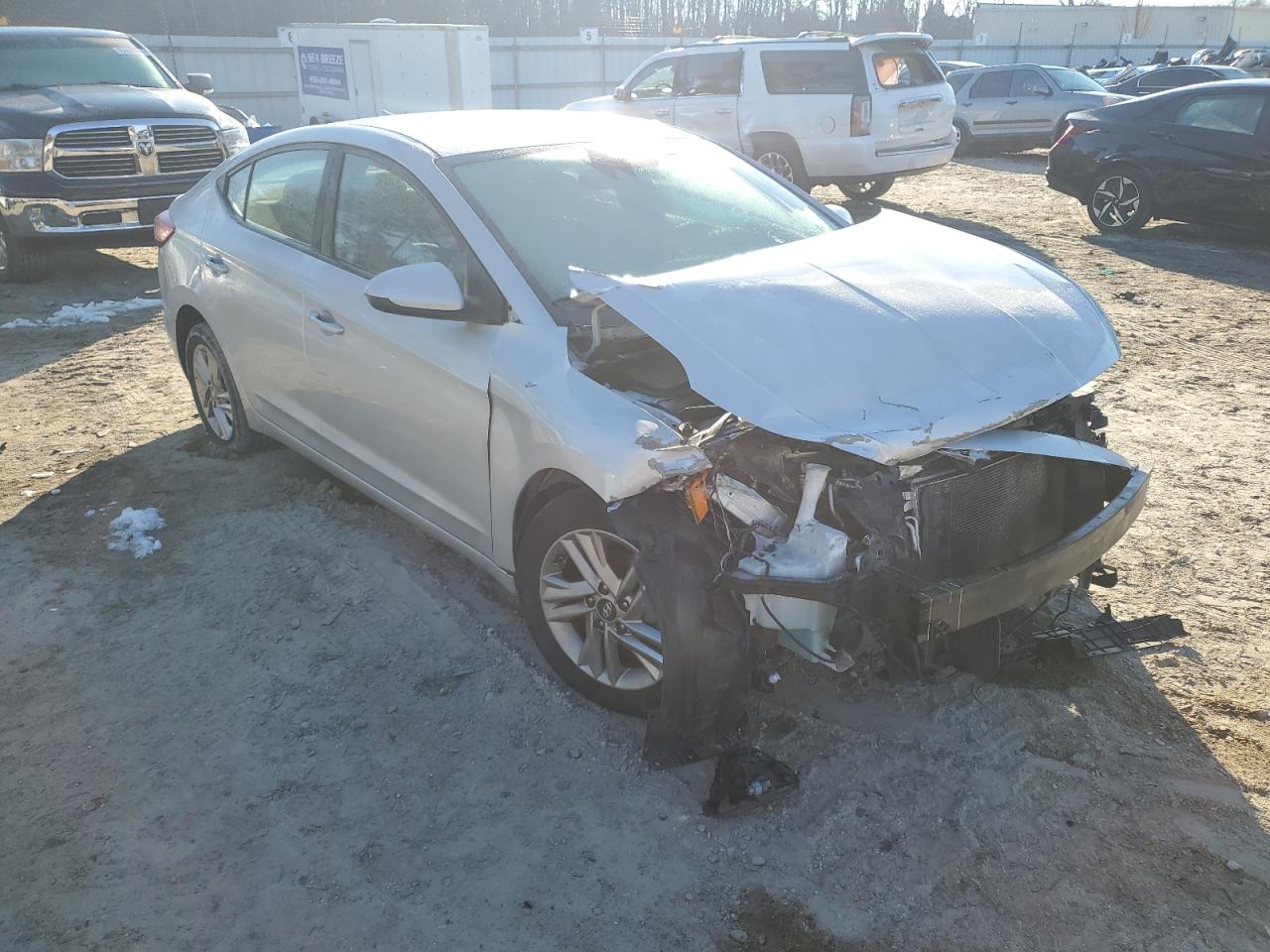 2019 Hyundai Elantra VIN KMHD84LF0KU879928 Copart auction photo, front end damage thumbnail 4