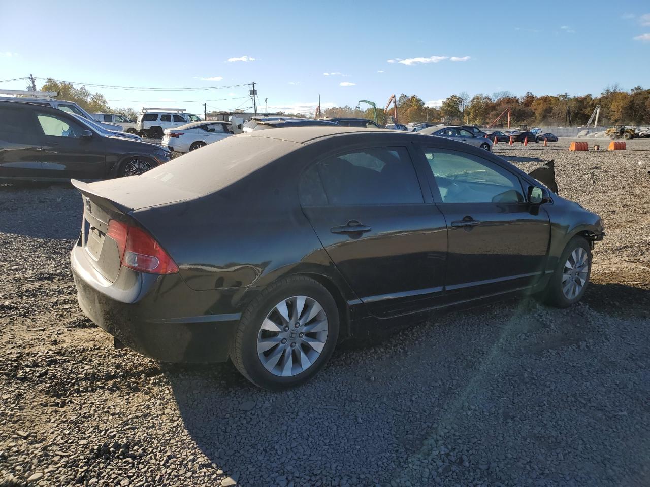 2008 Honda Civic VIN 2HGFA165X8H302565 Copart auction photo, burn - engine / side damage thumbnail 3