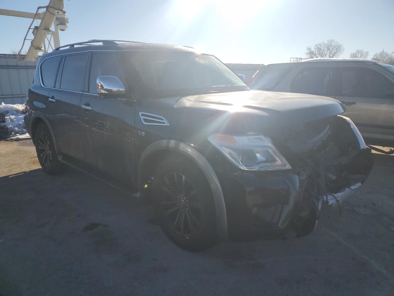 2017 Nissan Armada VIN JN8AY2NE7H9705435 Copart auction photo, front end damage thumbnail 4