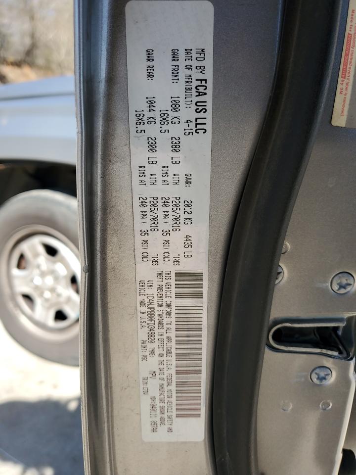 2015 Jeep Liberty (Patriot) VIN 1C4NJPBB0FD349820 Copart auction photo, front end damage thumbnail 14