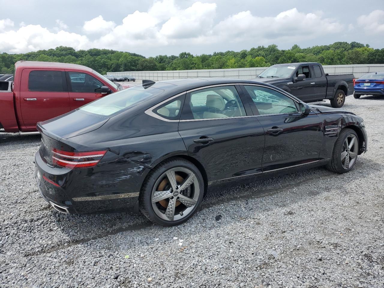 2024 Genesis G80 VIN KMTGB4SD3RU227531 Copart auction photo, front end damage thumbnail 3