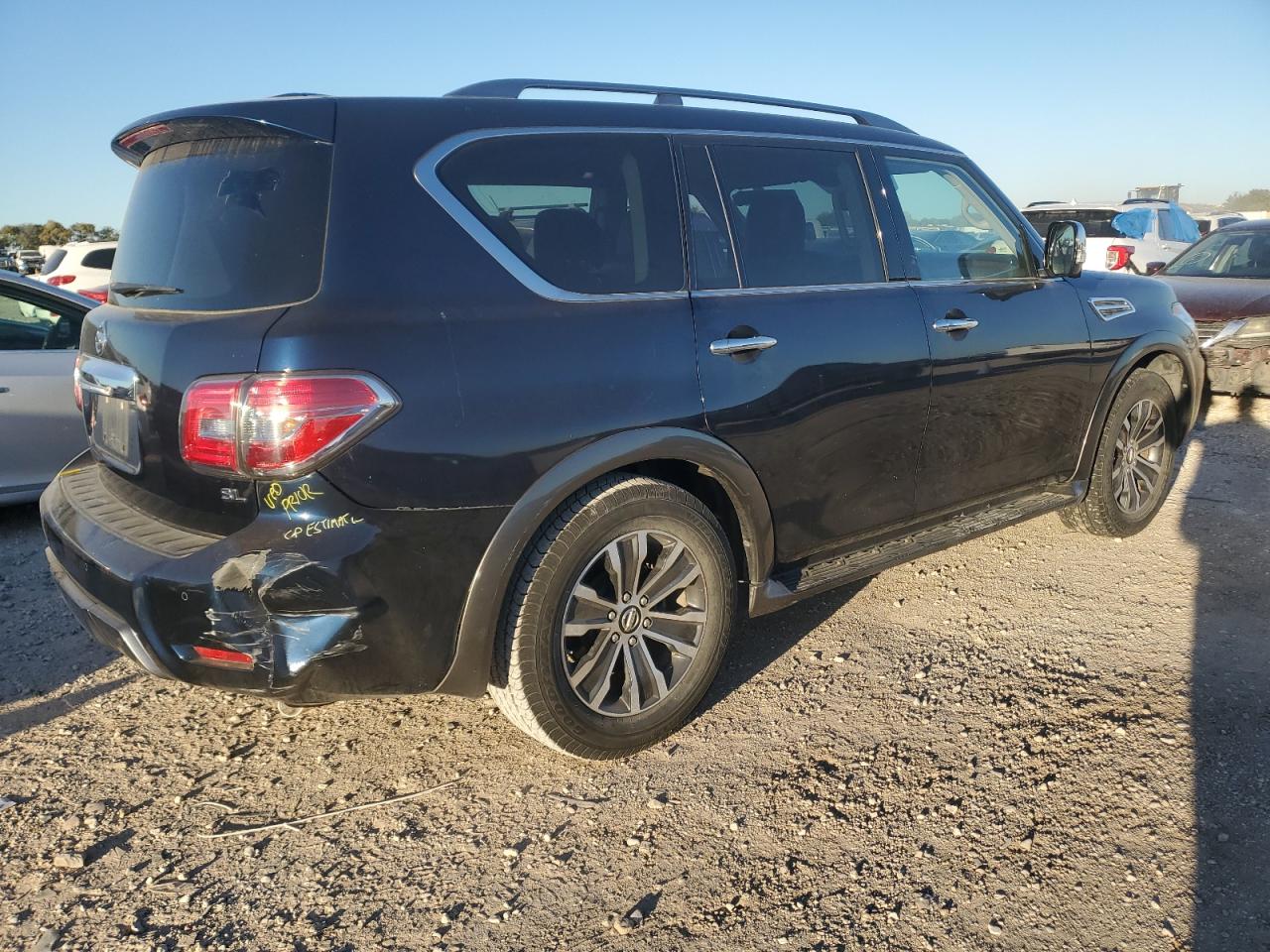 2020 Nissan Armada VIN JN8AY2ND1L9108135 Copart auction photo, side / minor dent/scratches damage thumbnail 3