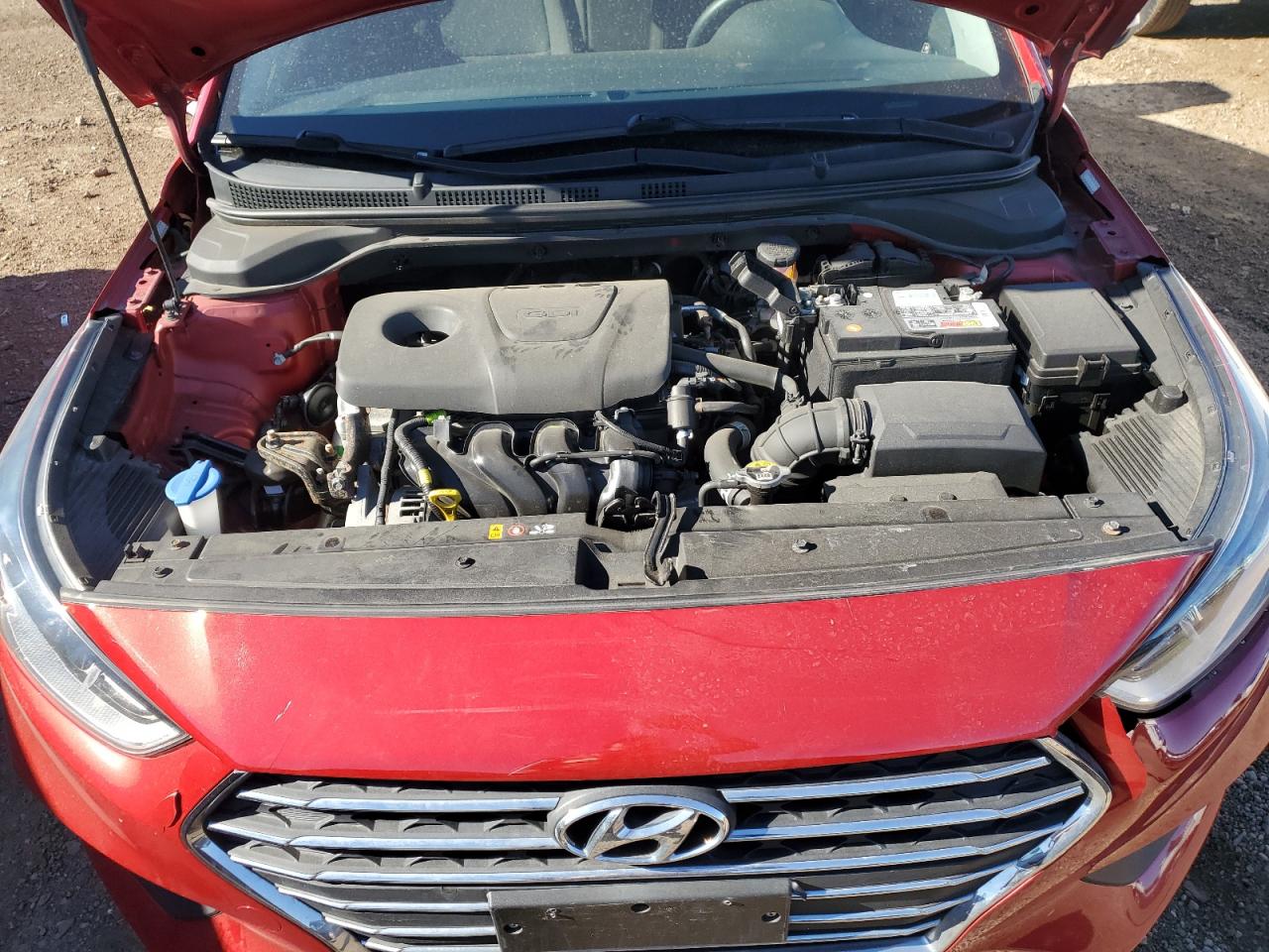 2019 Hyundai Accent VIN 3KPC24A39KE076396 Copart auction photo, rear end / front end damage thumbnail 11