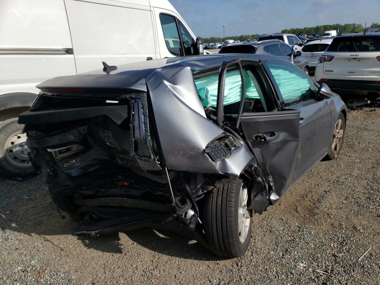 2017 Volkswagen Golf VIN 3VW217AU7HM074893 Copart auction photo, rear end / side damage thumbnail 4