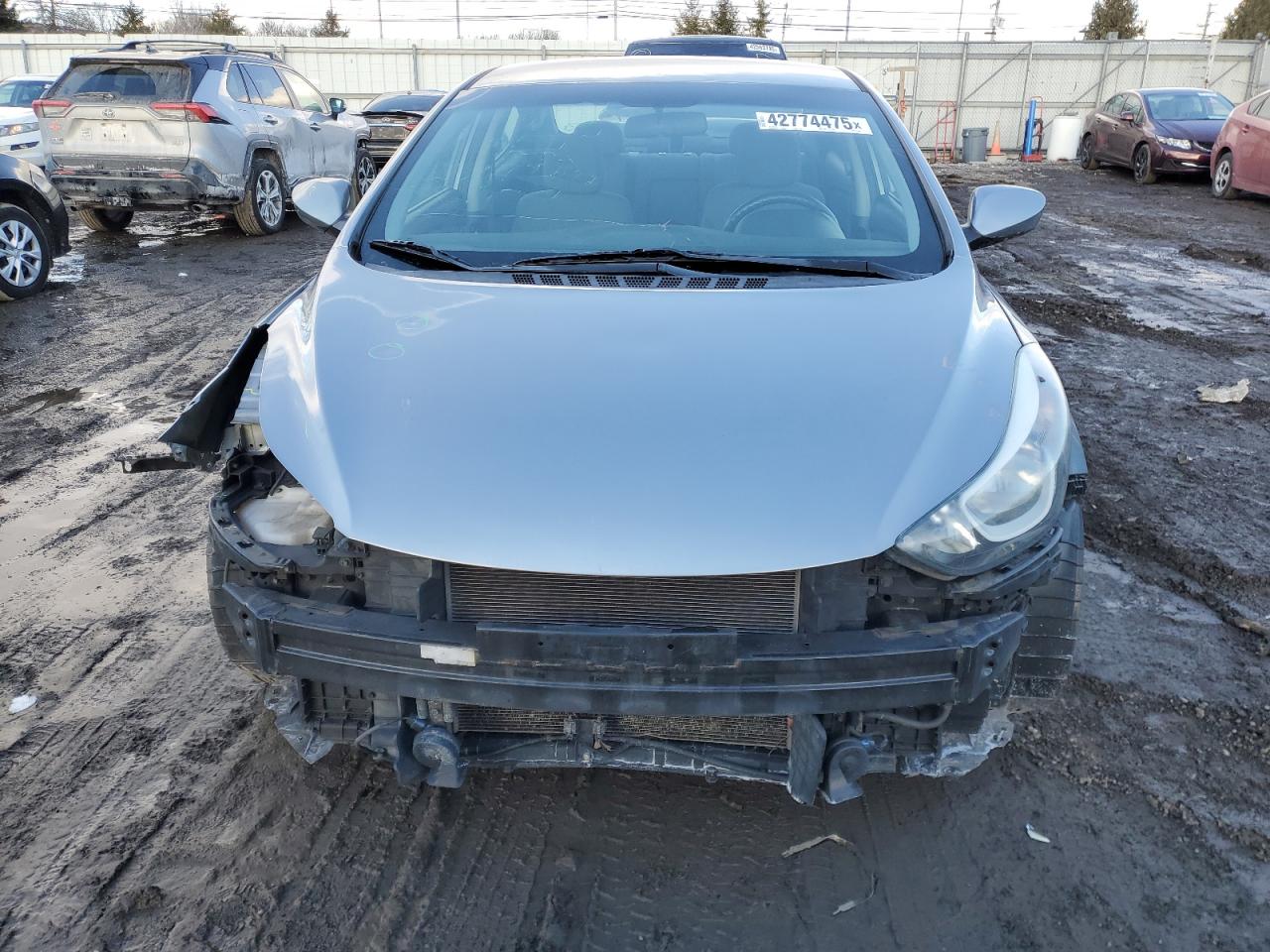 2016 Hyundai Elantra VIN 5NPDH4AE6GH714496 Copart auction photo, front end / side damage thumbnail 5