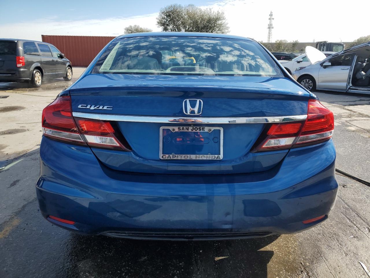 2015 Honda Civic VIN 2HGFB2F8XFH531094 Copart auction photo, front end / side damage thumbnail 6