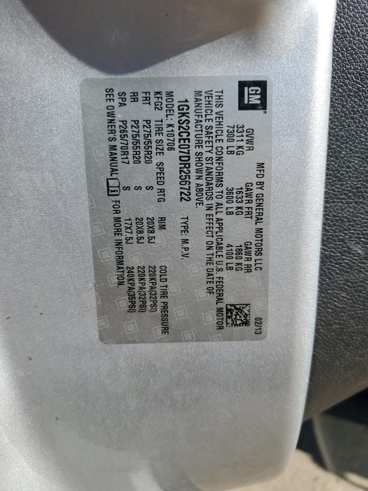 2013 GMC Yukon VIN 1GKS2CE07DR256722 Copart auction photo, all over damage thumbnail 15