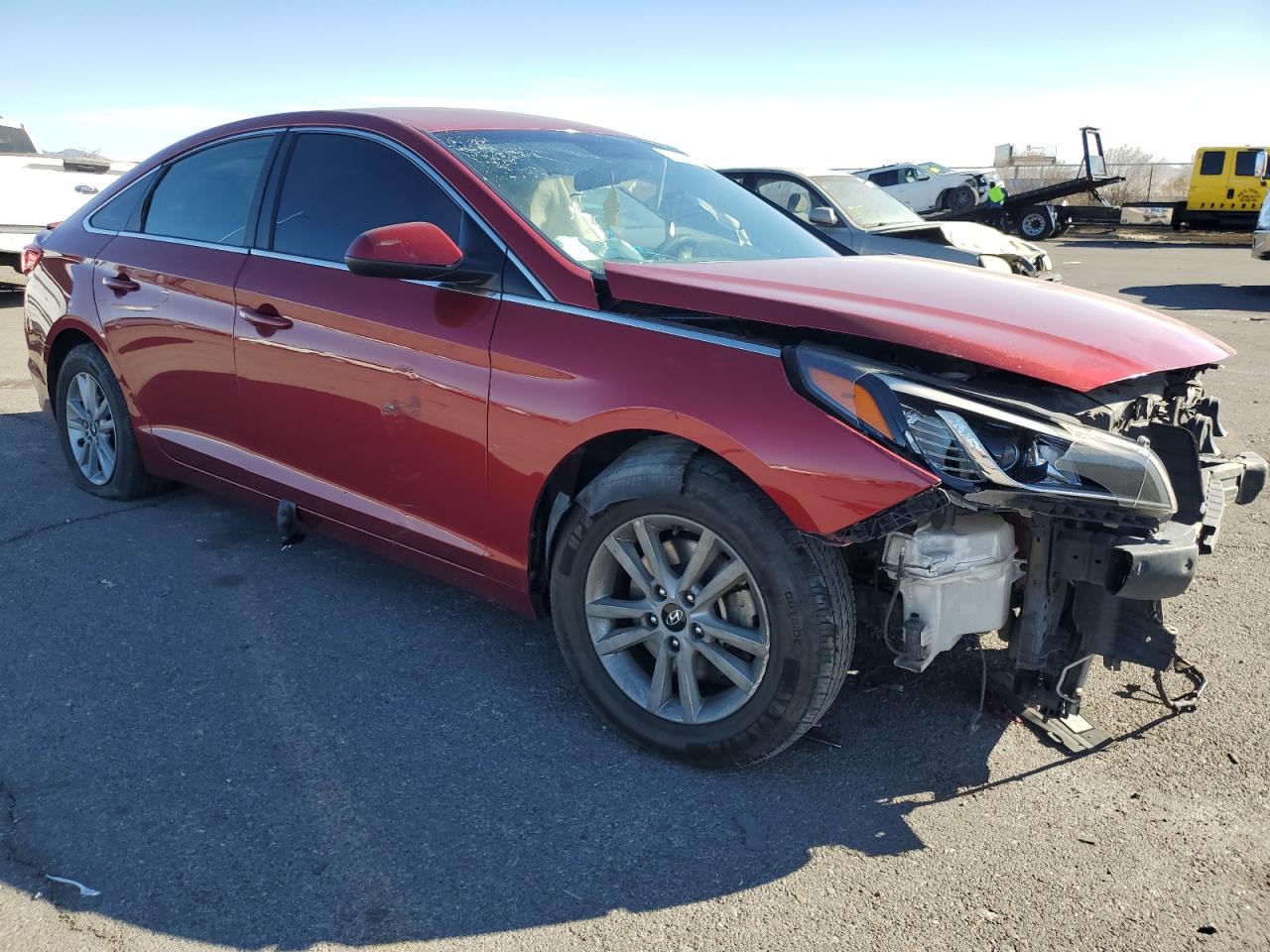 2015 Hyundai Sonata VIN 5NPE24AF0FH152074 Copart auction photo, all over damage thumbnail 4