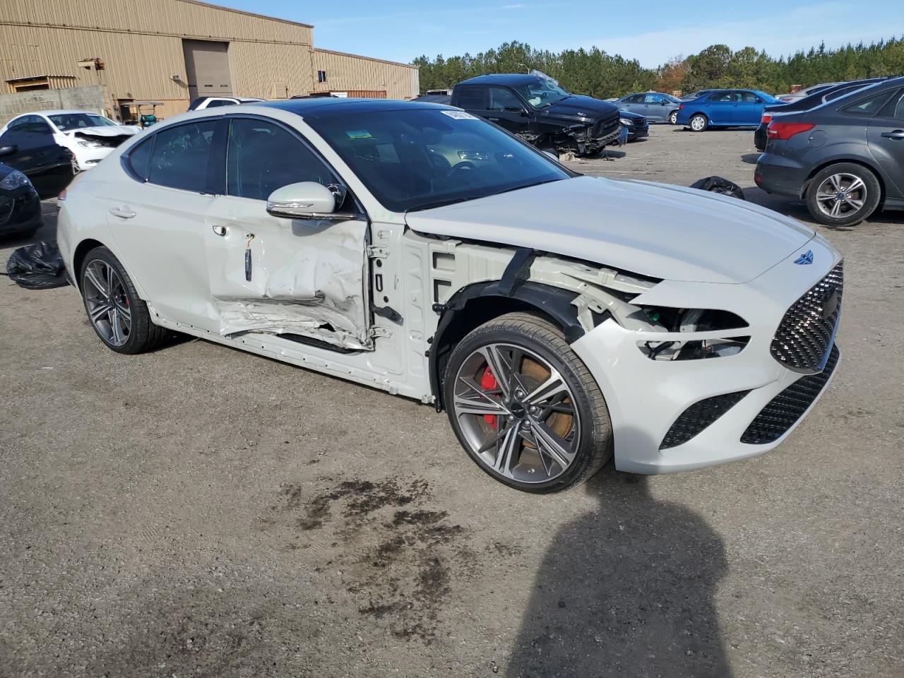 2024 Genesis G70 VIN KMTG34SC5RU136362 Copart auction photo, side damage thumbnail 4