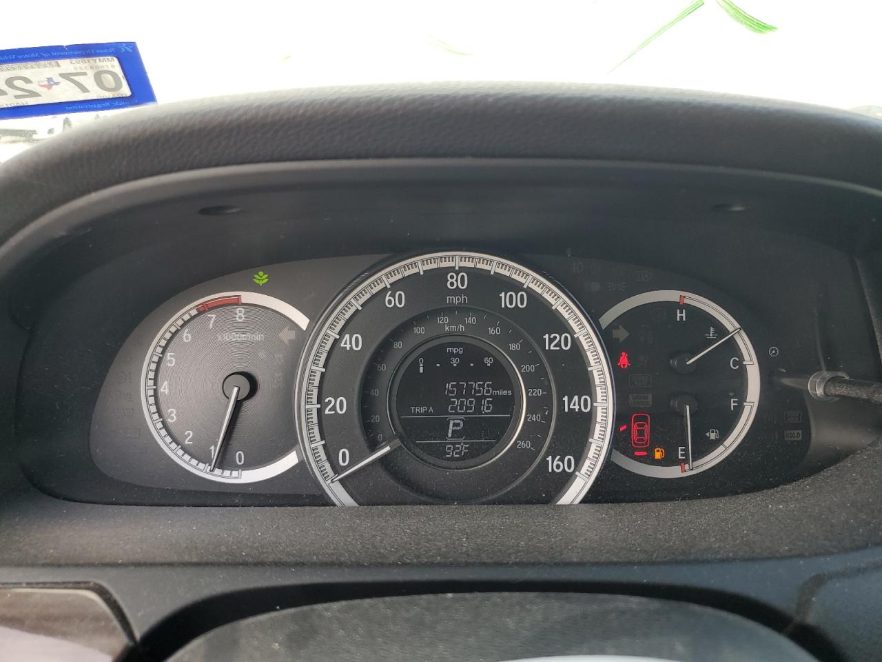 2017 Honda Accord VIN 1HGCR2F83HA015174 Copart auction photo, rear end damage thumbnail 9
