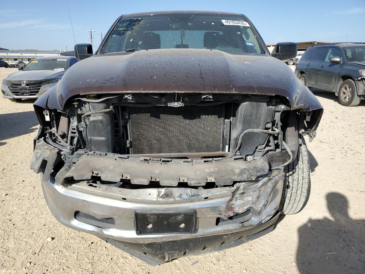 2014 RAM 1500 VIN 1C6RR6FT6ES326437 Copart auction photo, front end / minor dent/scratches damage thumbnail 5