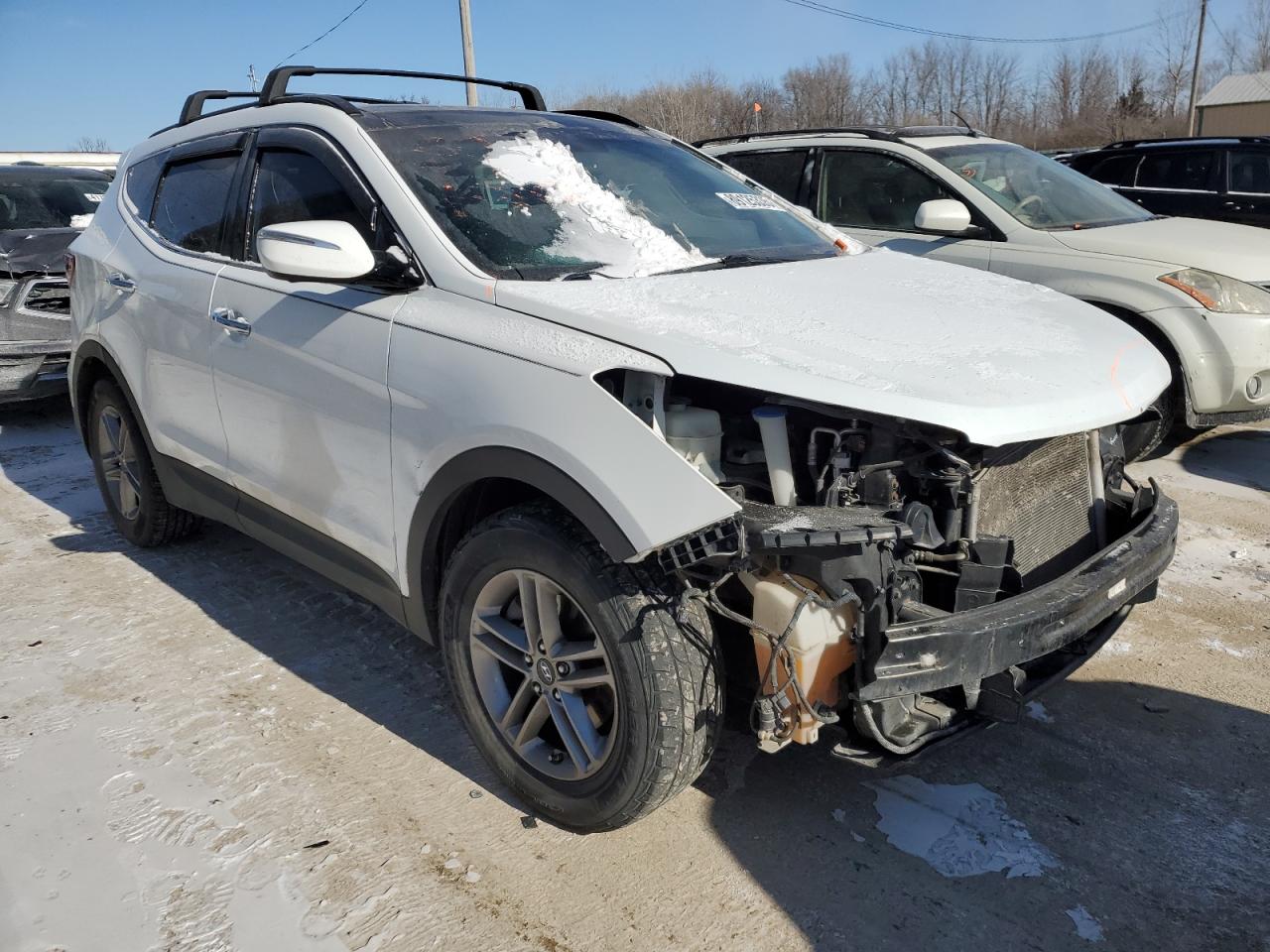 2017 Hyundai Santa Fe VIN 5XYZU3LB0HG396933 Copart auction photo, front end damage thumbnail 4