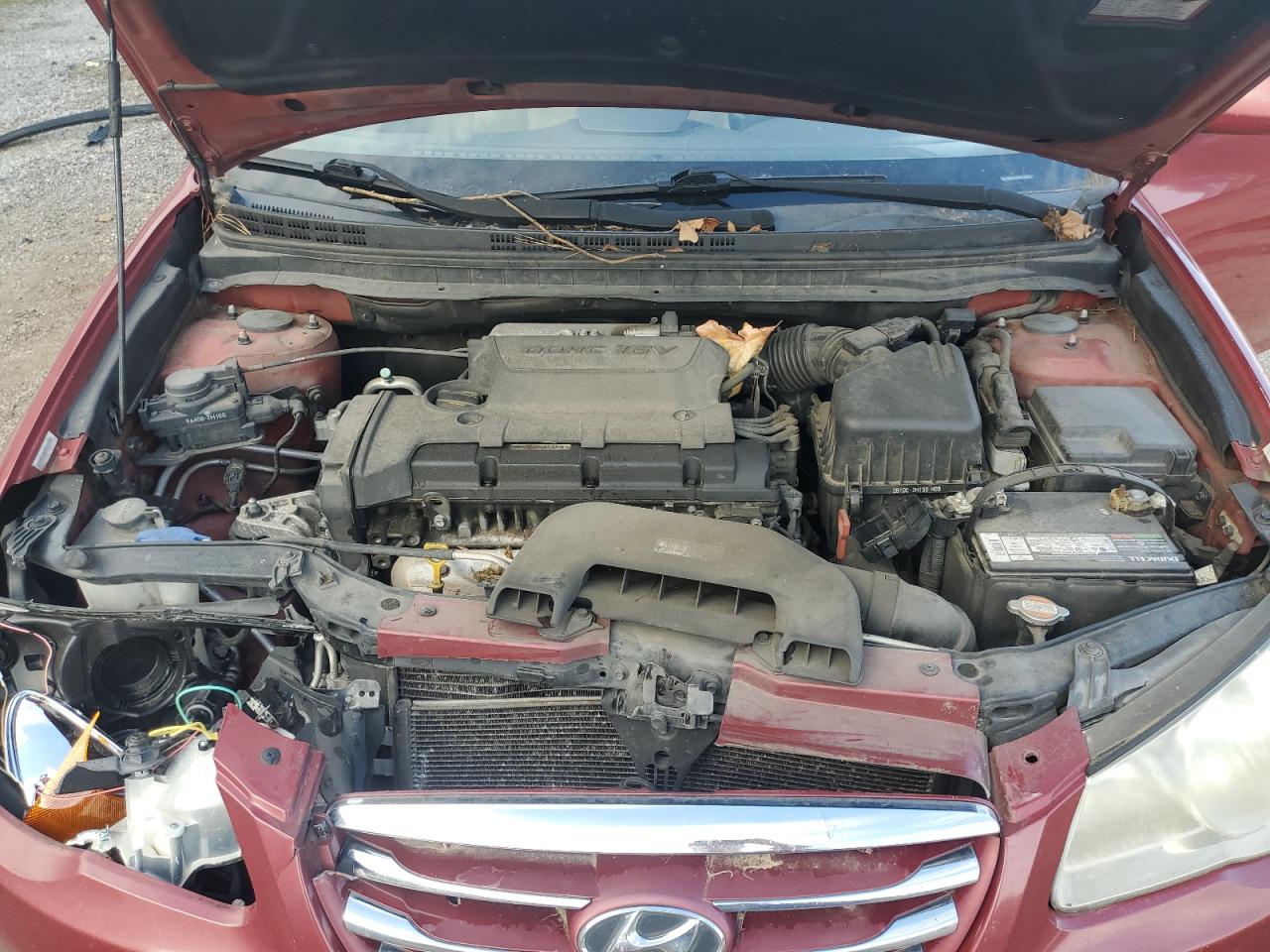 2010 Hyundai Elantra VIN KMHDU4AD9AU164965 Copart auction photo, front end damage thumbnail 11