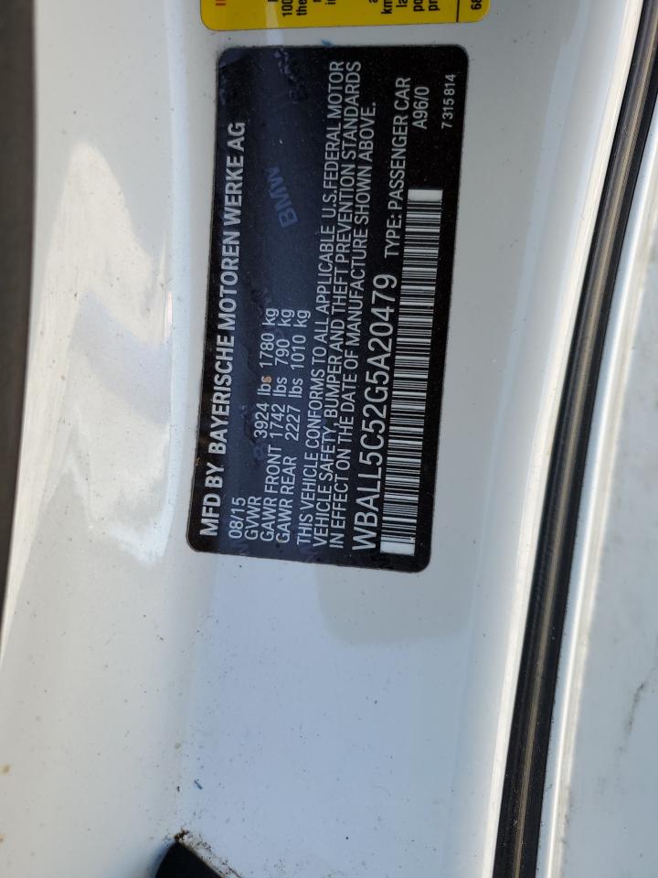 2016 BMW Z4 VIN WBALL5C52G5A20479 Copart auction photo, front end / minor dent/scratches damage thumbnail 14