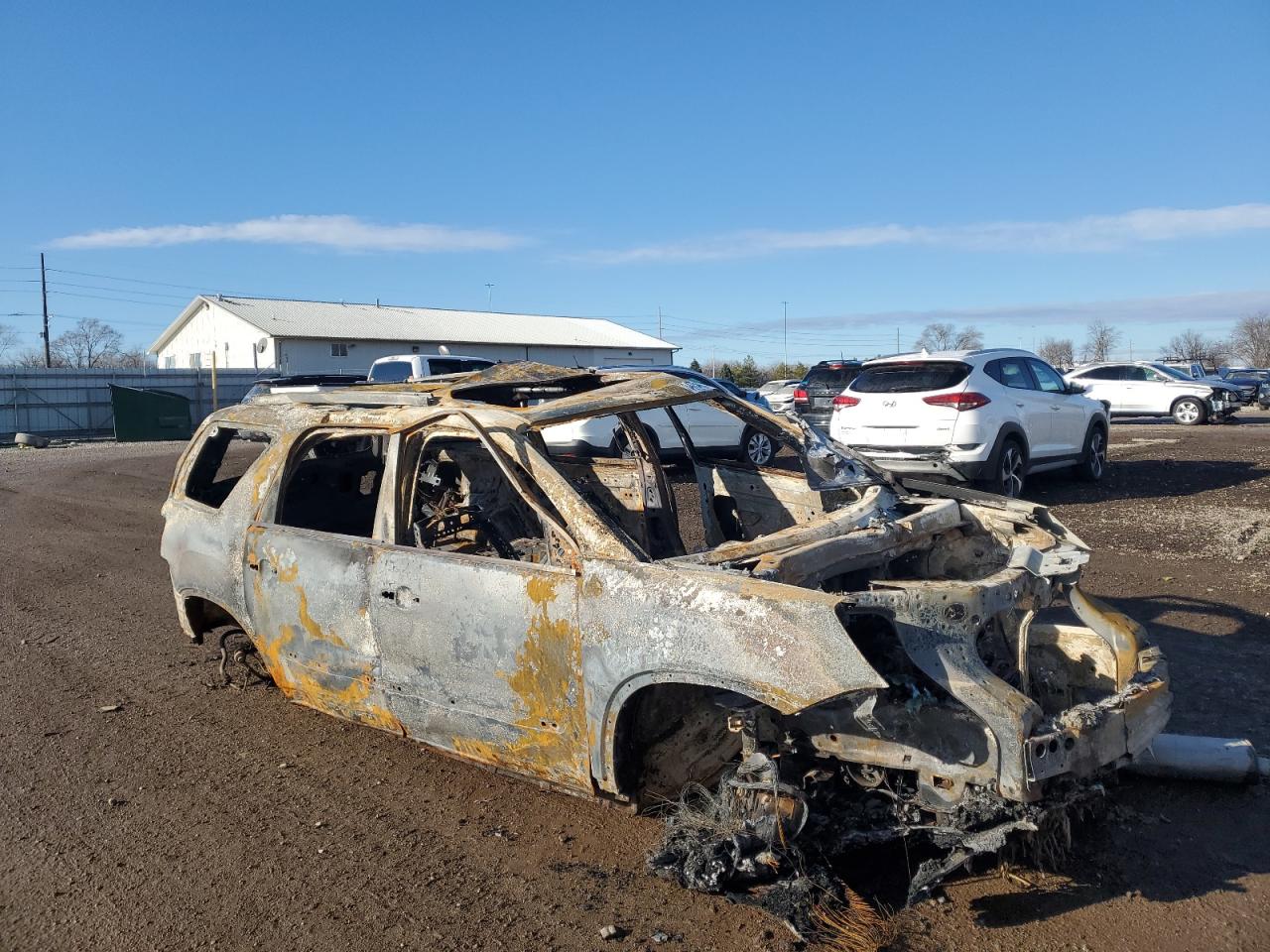 2012 GMC Acadia VIN 1GKKRRED8CJ179213 Copart auction photo, burn damage thumbnail 4