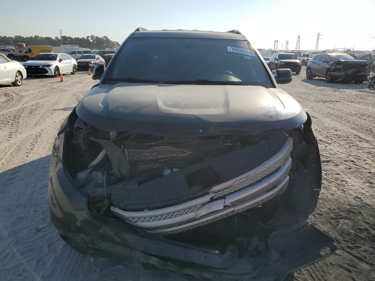 2015 Ford Explorer VIN 1FM5K7B85FGC48588 Copart auction photo, front end / side damage thumbnail 5