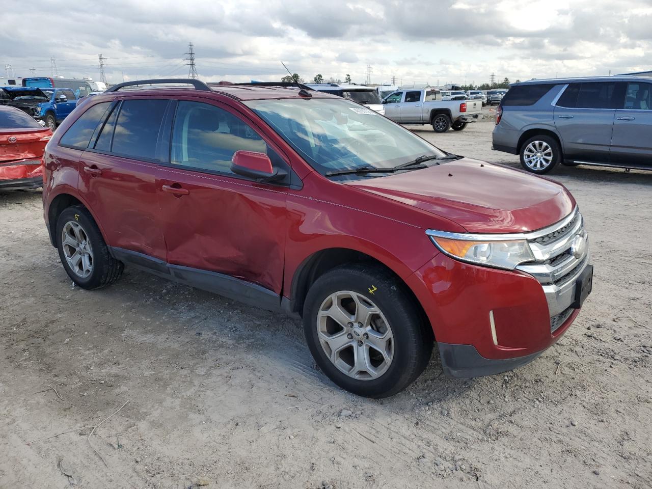 2014 Ford Edge VIN 2FMDK4JC5EBA20628 Copart auction photo, side / frame damage damage thumbnail 4